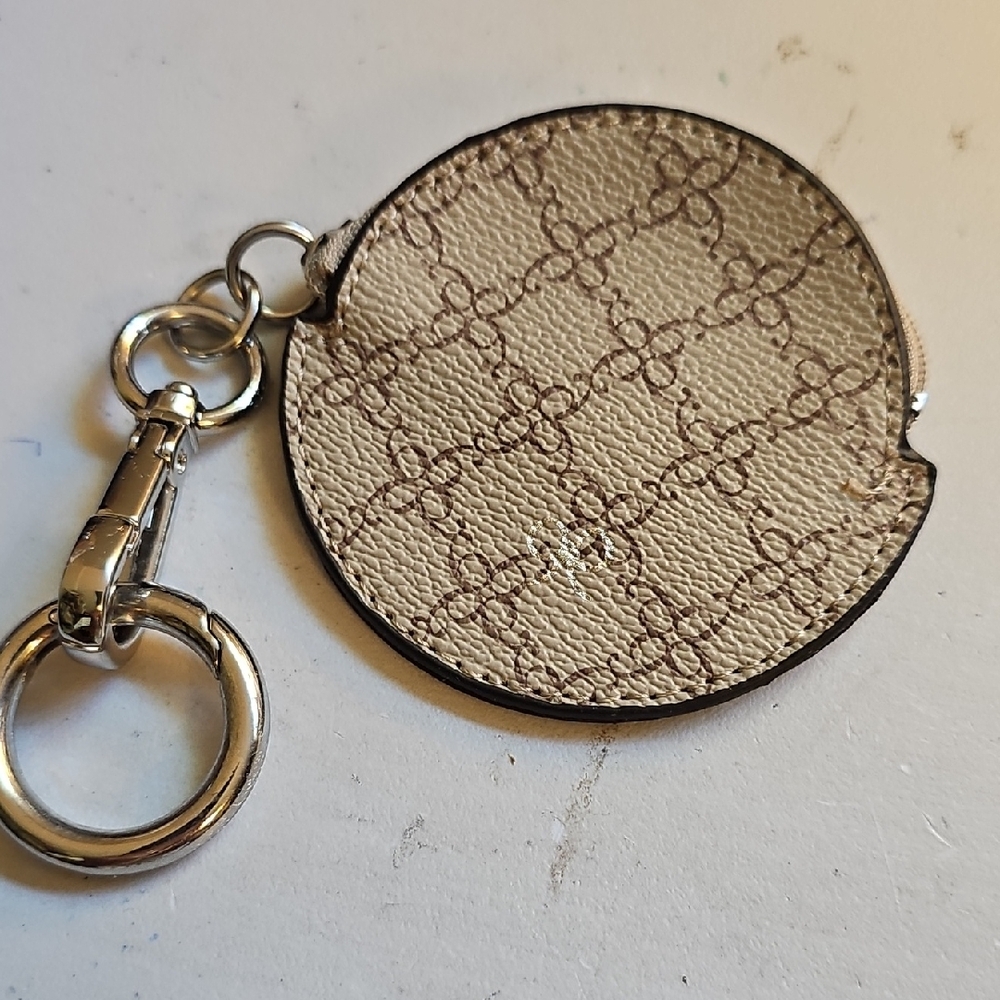 Designer Beige Key and Coin Holder